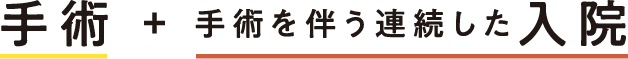 手術+手術を含む連続した入院